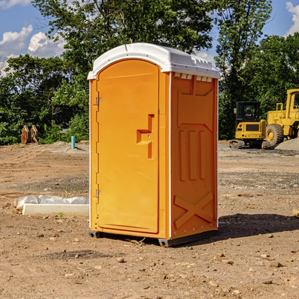 how often are the porta potties cleaned and serviced during a rental period in Westside